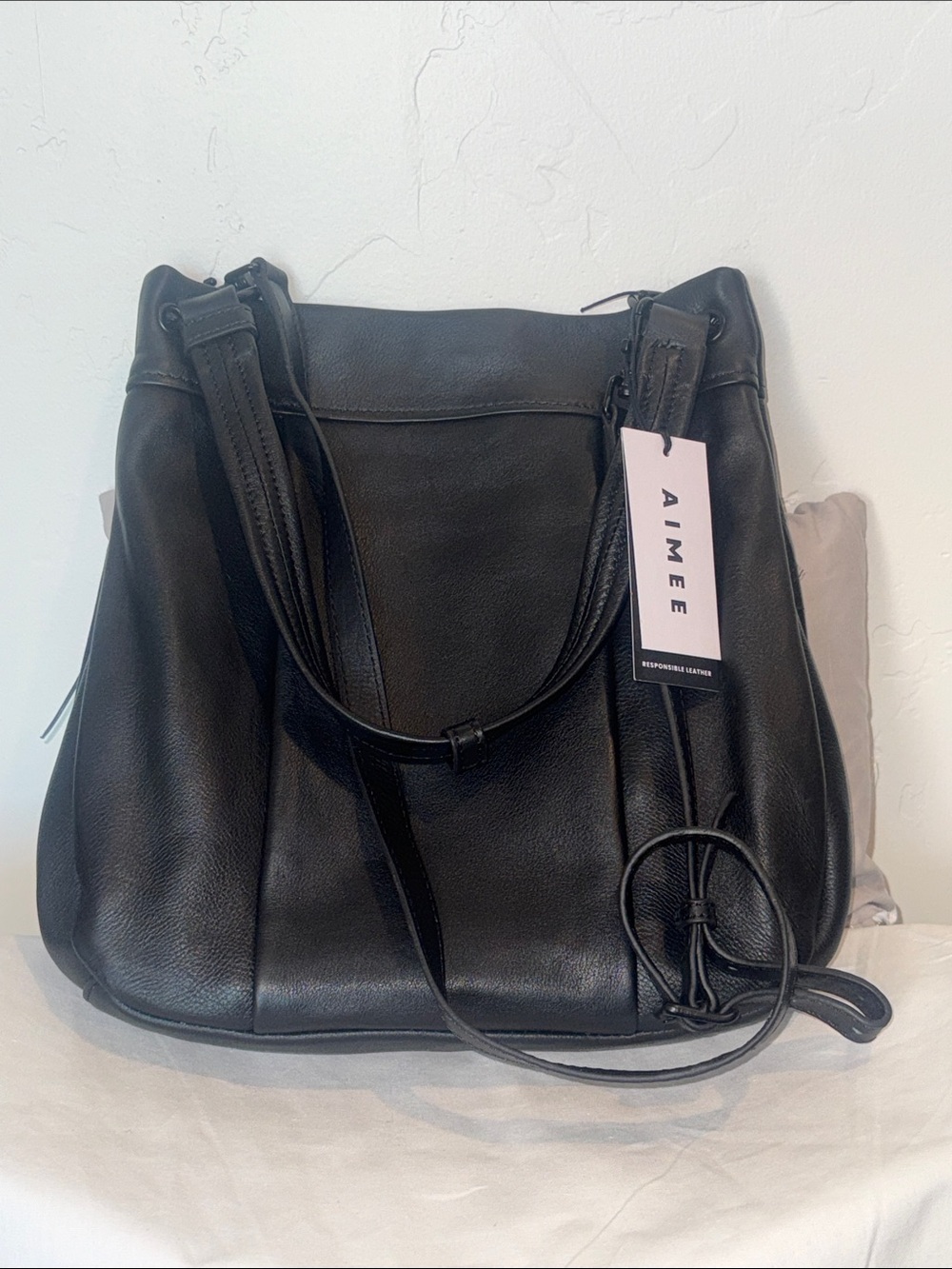 Aimee Black Low Key Lux Hobo Bag